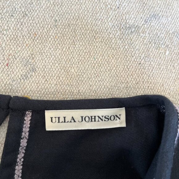 Ulla Johnson Black Aztec Embroidered Intricate Beaded Bohemian Dress Sz 0P - Picture 10 of 16